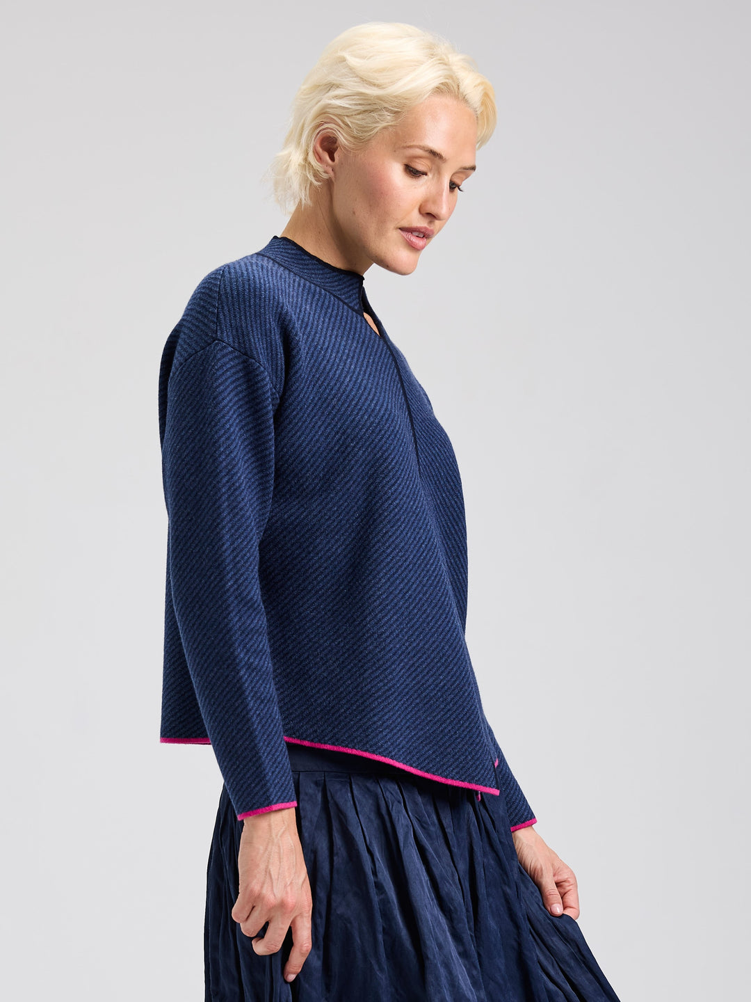 Dark Denim Neru Collar Sweater