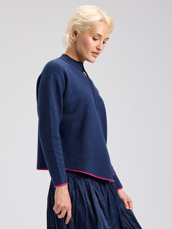 Dark Denim Neru Collar Sweater