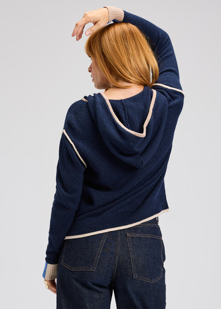 Dark Denim Threaded Hoodie
