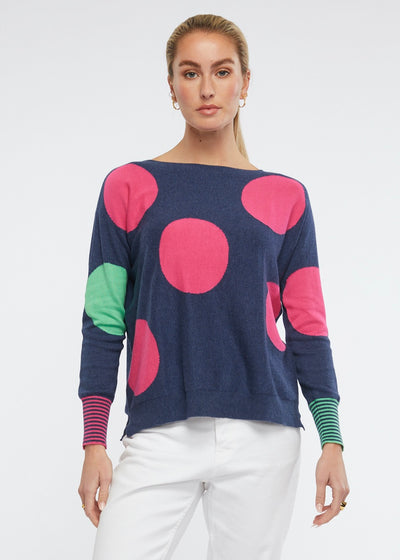 Denim Blue Spot Sweater