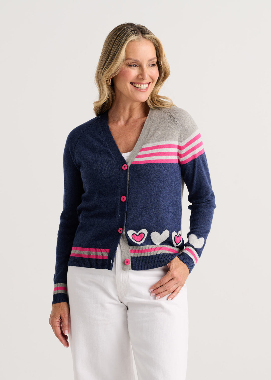 Denim Hearts Cardi