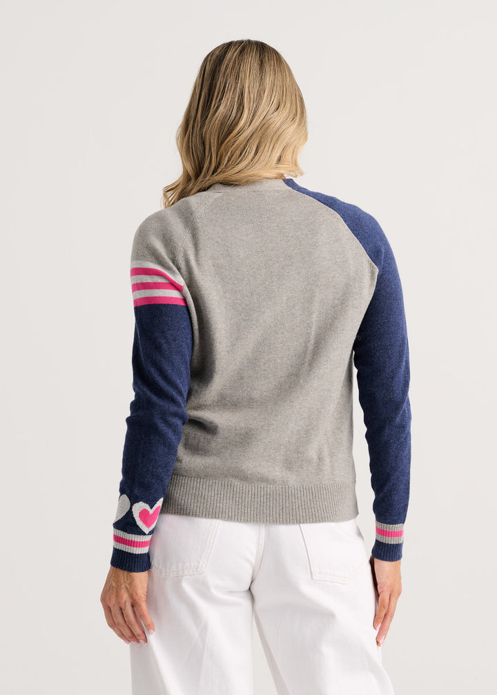Denim Hearts Cardi