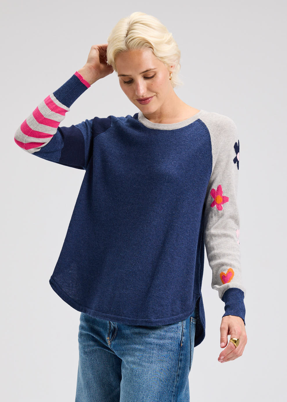 Denim My Happy Sweater