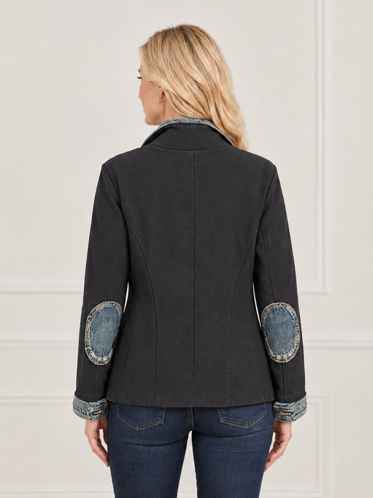 Denim and Ponte Mix Jacket