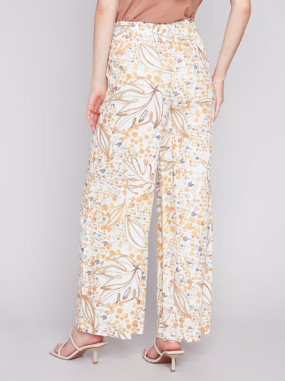 Dune Printed Pull On Linen Pant