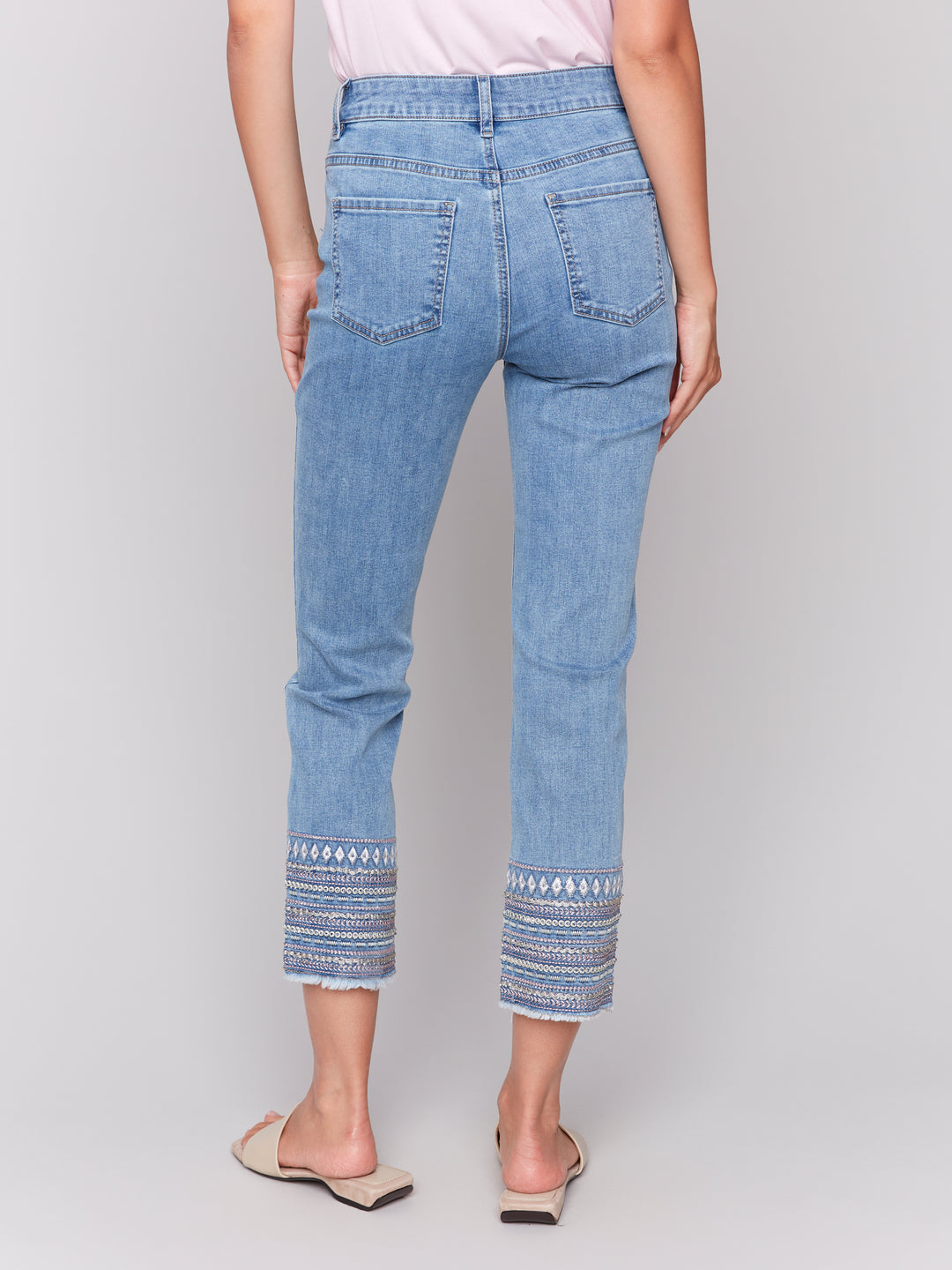 Embroidered Cuff Jean