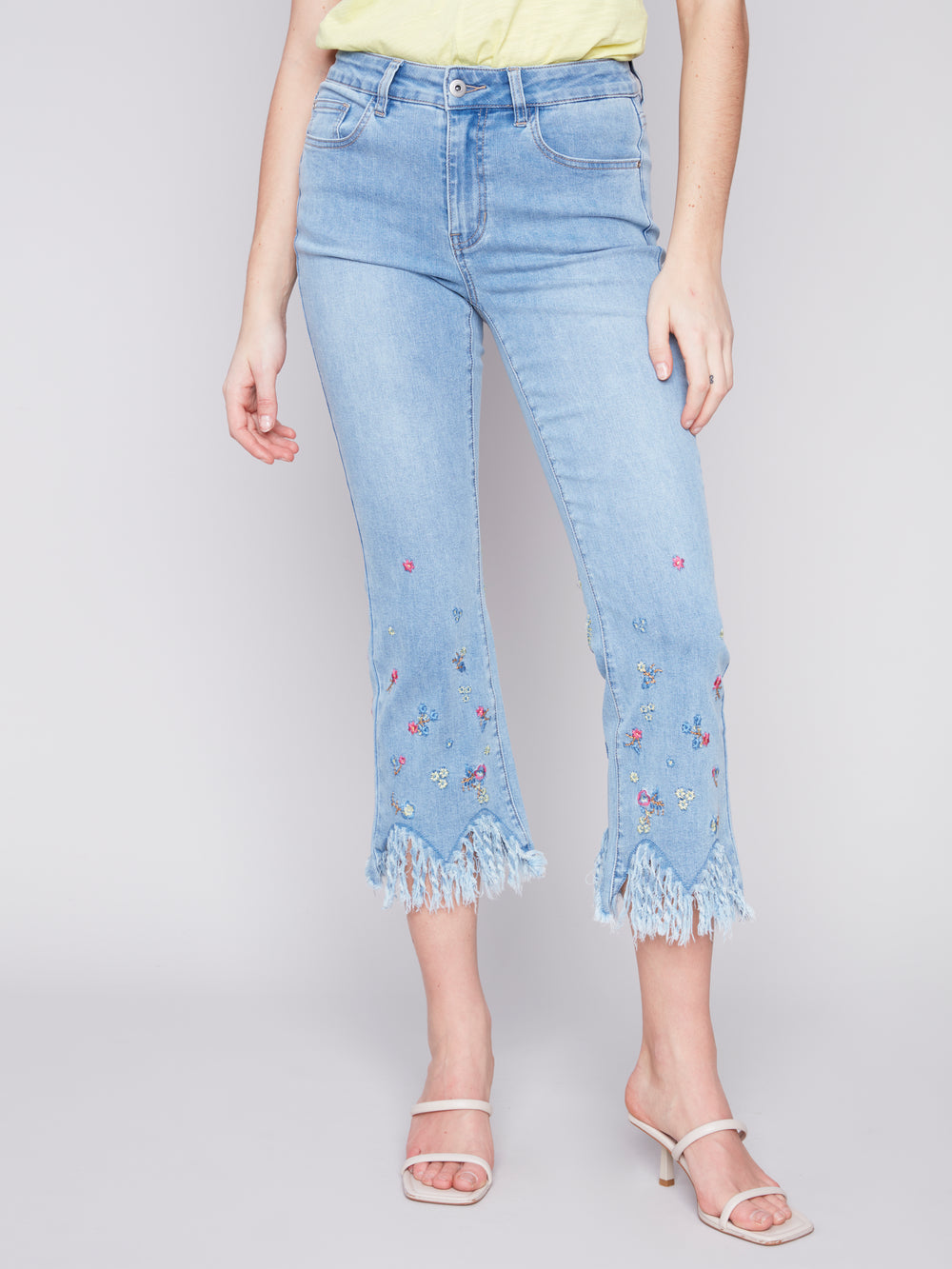 Charlie B - Skinny Jeans with Embroidered Scalloped Hem - Castles &  Cottages