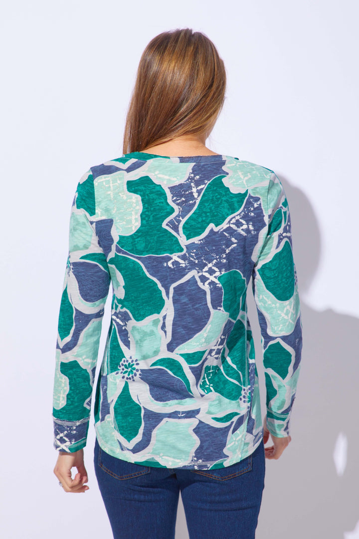 Emerald Laid Back V-Neck Top