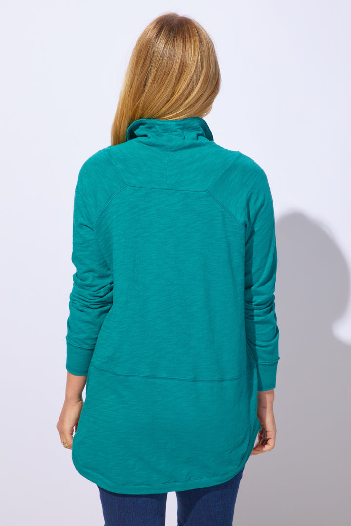Emerald Weekend Cowl Top