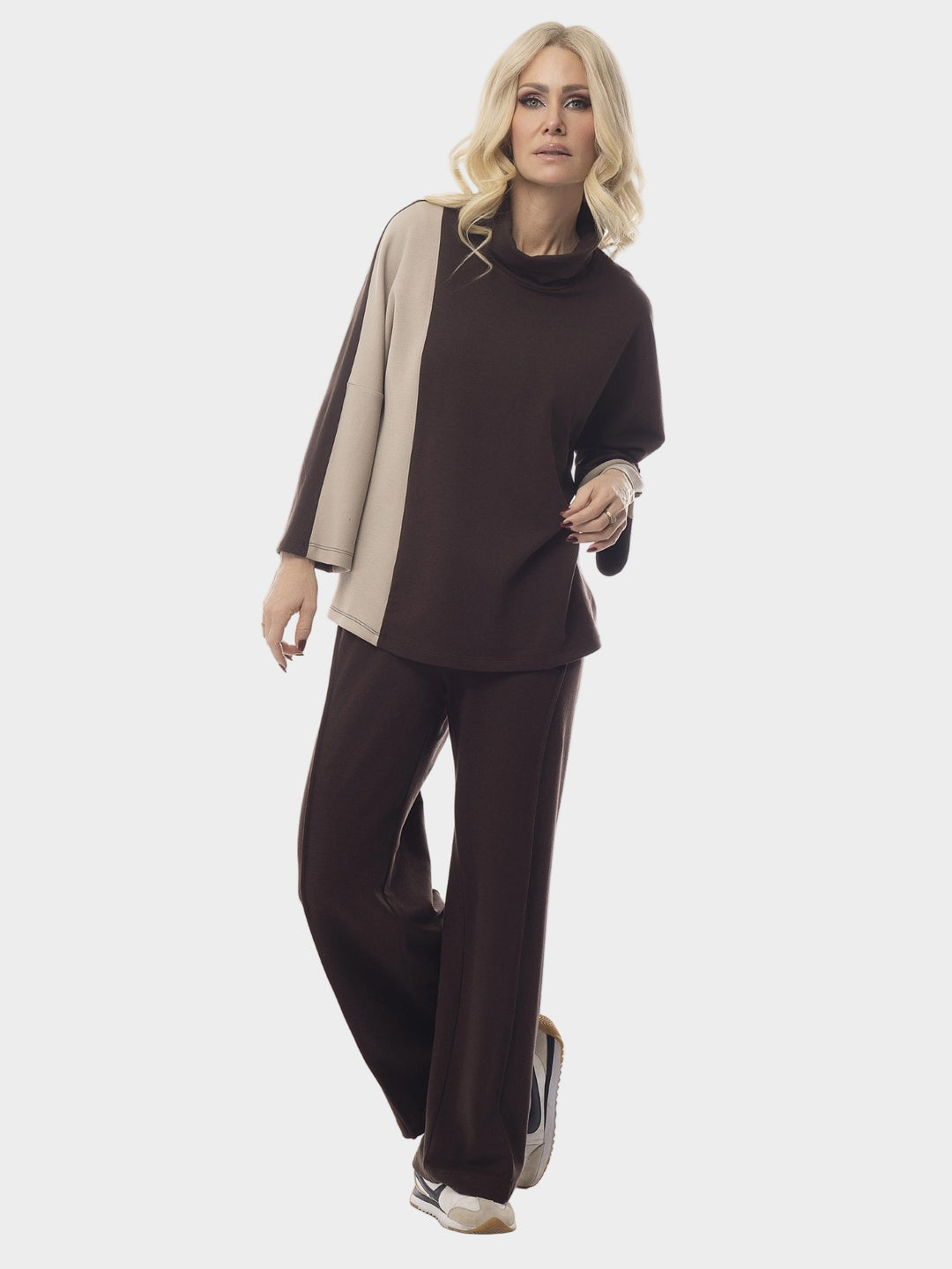 Espresso and Putty Lux Bamboo Terry Pant