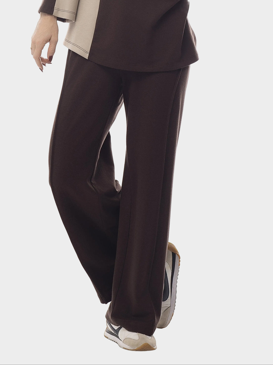 Espresso and Putty Lux Bamboo Terry Pant