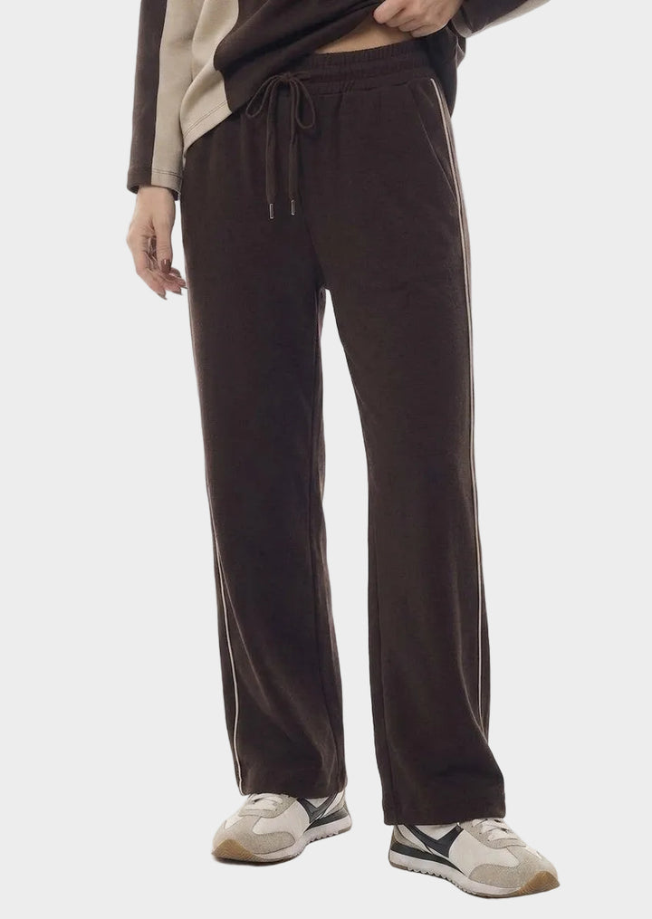 Espresso and Putty Lux Bamboo Terry Pant