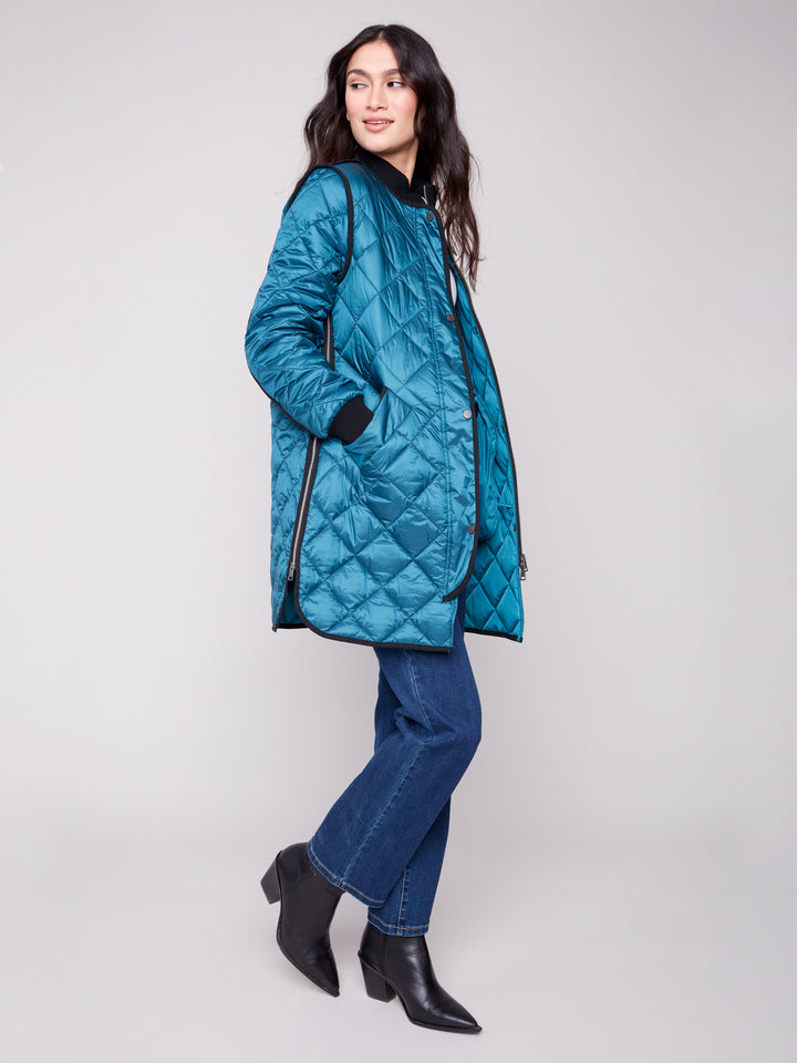 Evergreen Long Quilted Puffer Coat