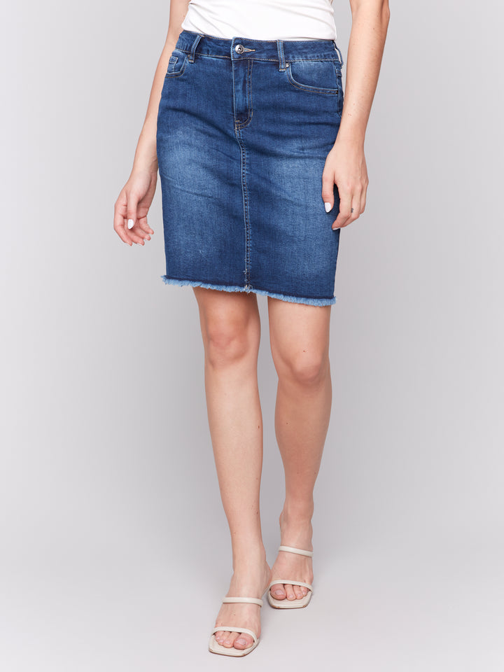 Everyday Stretch Denim Skort