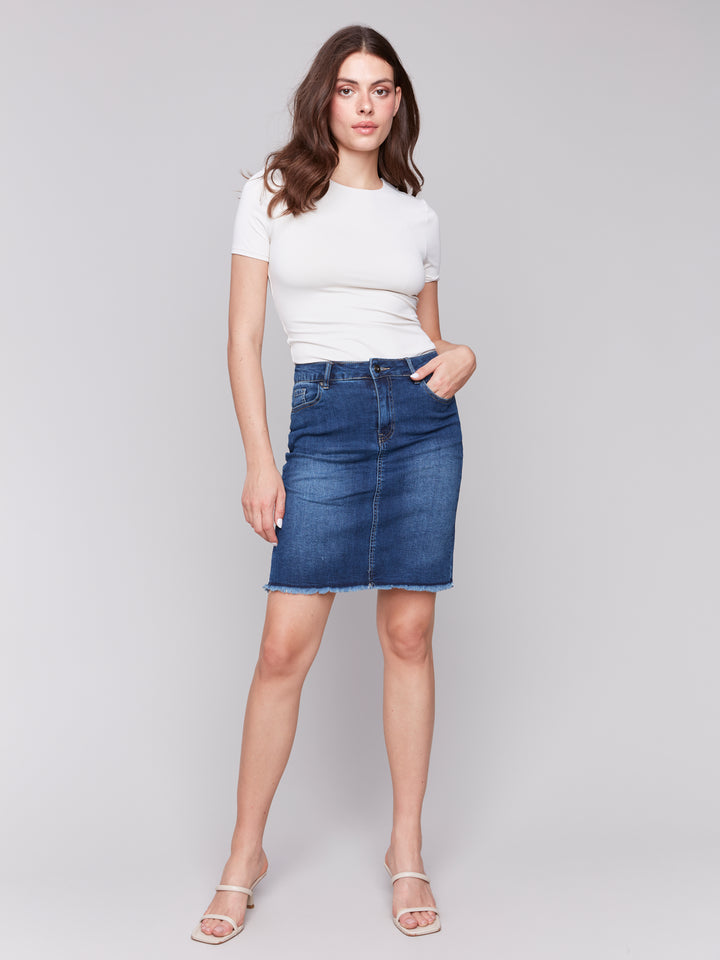 Everyday Stretch Denim Skort