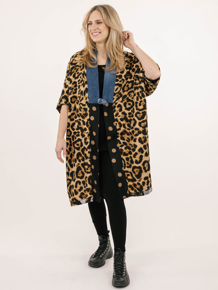 Explore Reversible Denim Detail Kimono