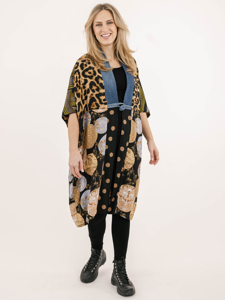 Explore Reversible Denim Detail Kimono
