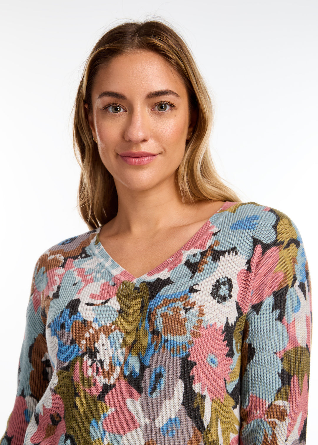 Fall Florist V-Neck Sweater