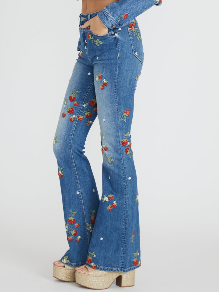 Farrah Flare Strawberry Fields Jean