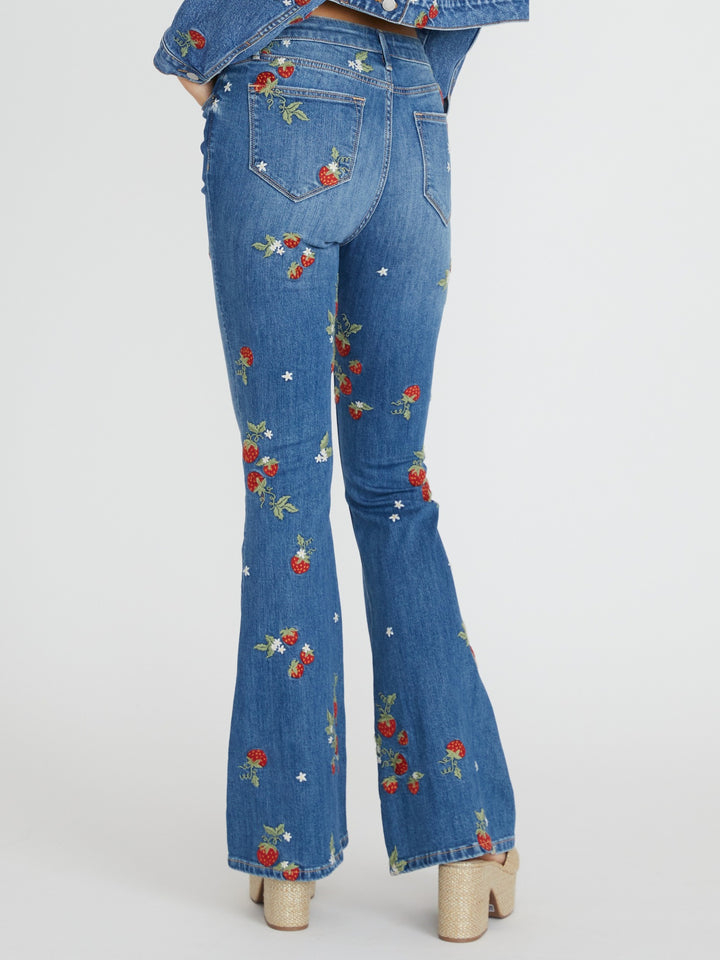 Farrah Flare Strawberry Fields Jean