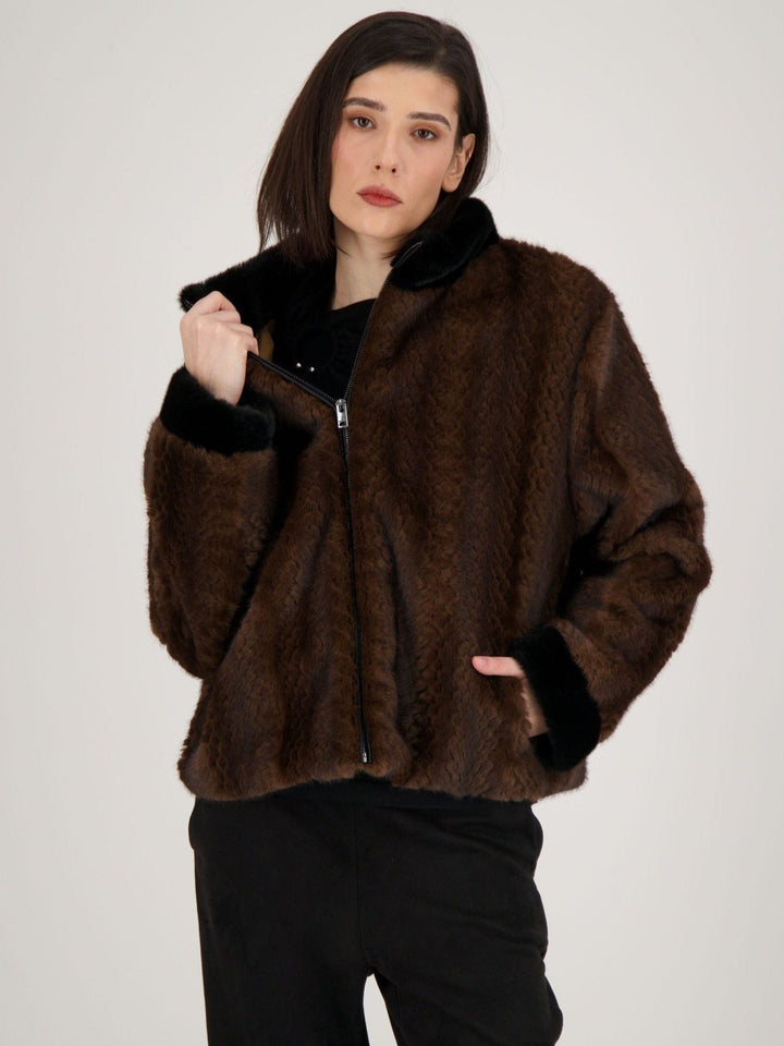 Faux Fur Bomber Jacket