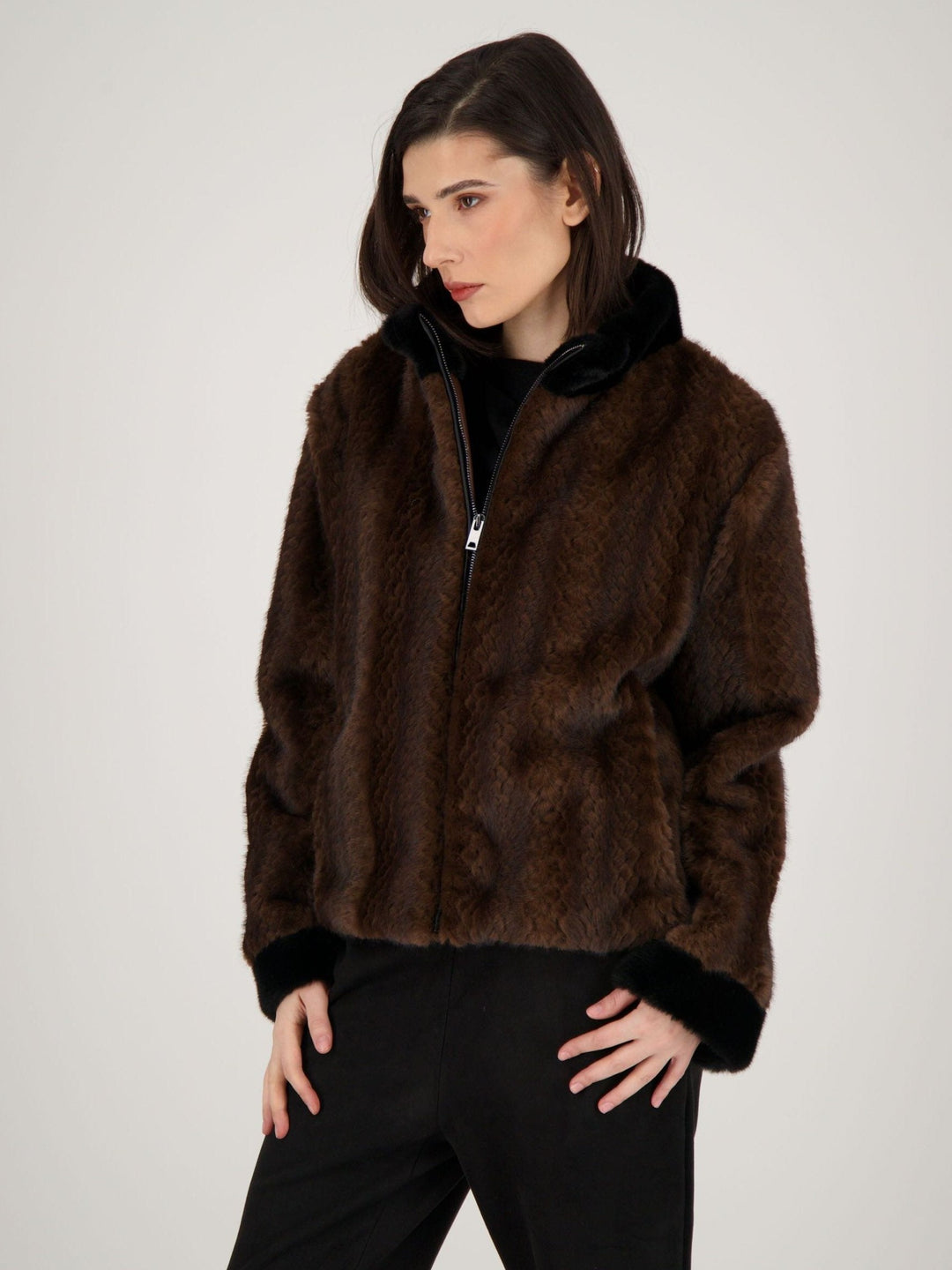 Faux Fur Bomber Jacket