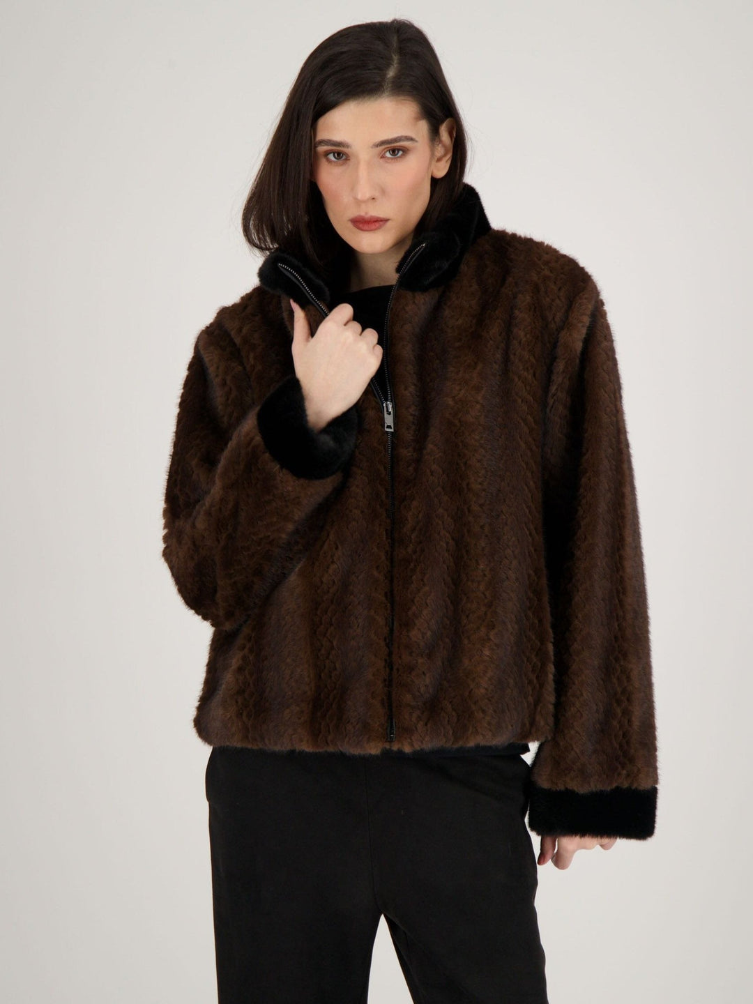 Faux Fur Bomber Jacket