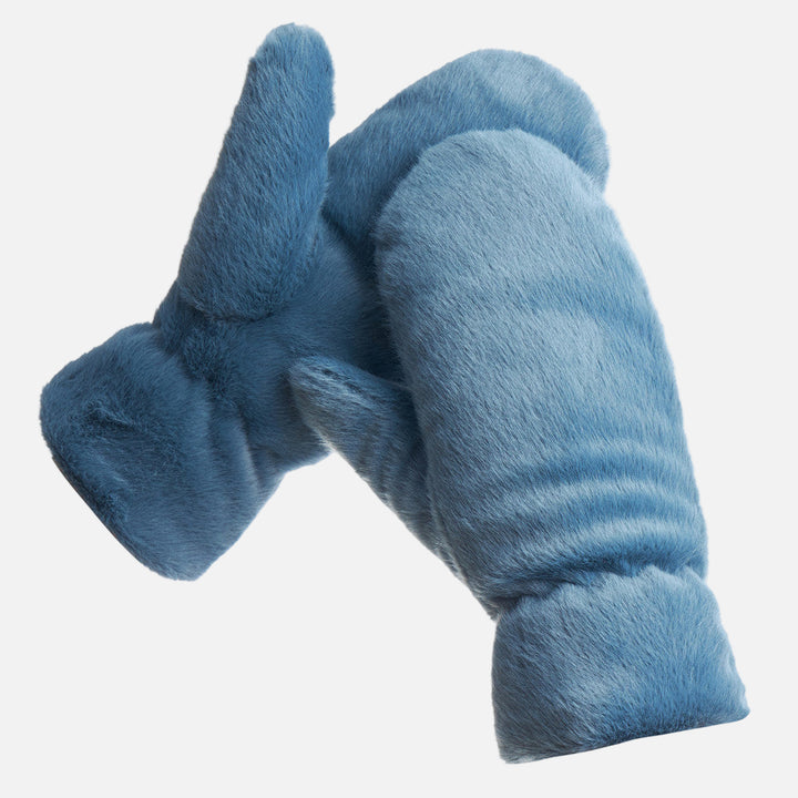 Faux Fur Puffer Mittens