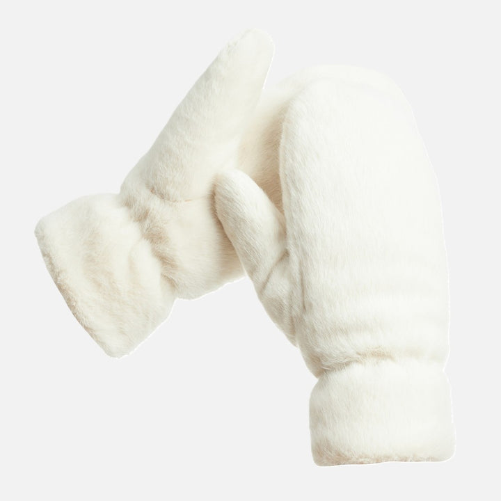 Faux Fur Puffer Mittens