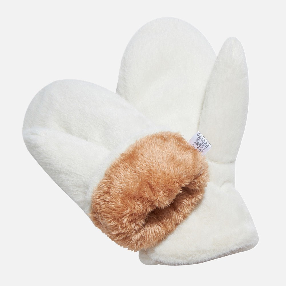 Faux Fur Puffer Mittens