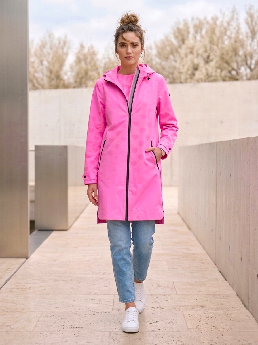Feel The Love Magic Print Raincoat