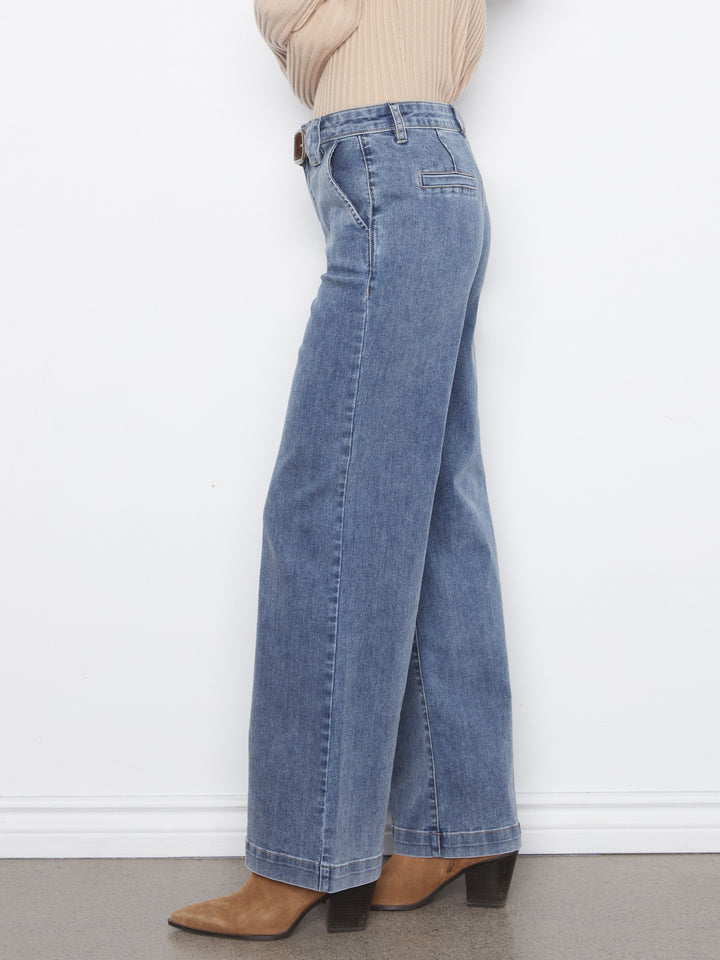 Flare Leg Jean With Removable Belt