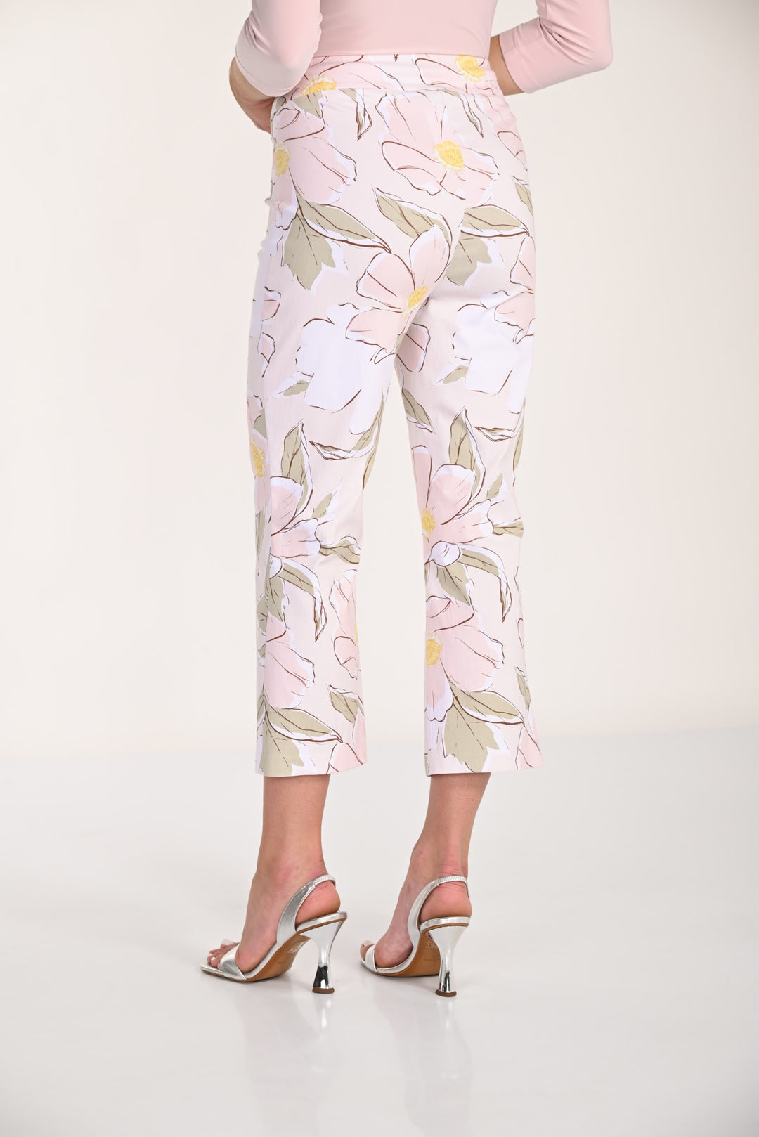 Floral Print Front Slit Crop Pant