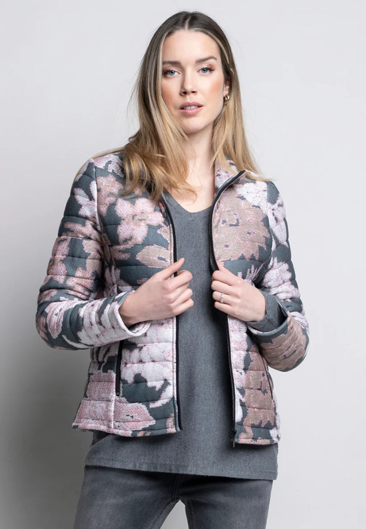 Floral Print Quilted Jacket