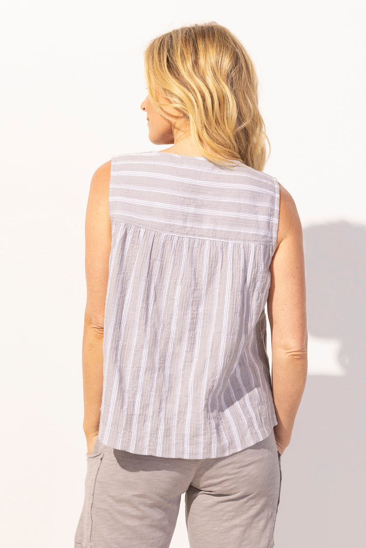 Fog Catalina Stripe Topsail Top