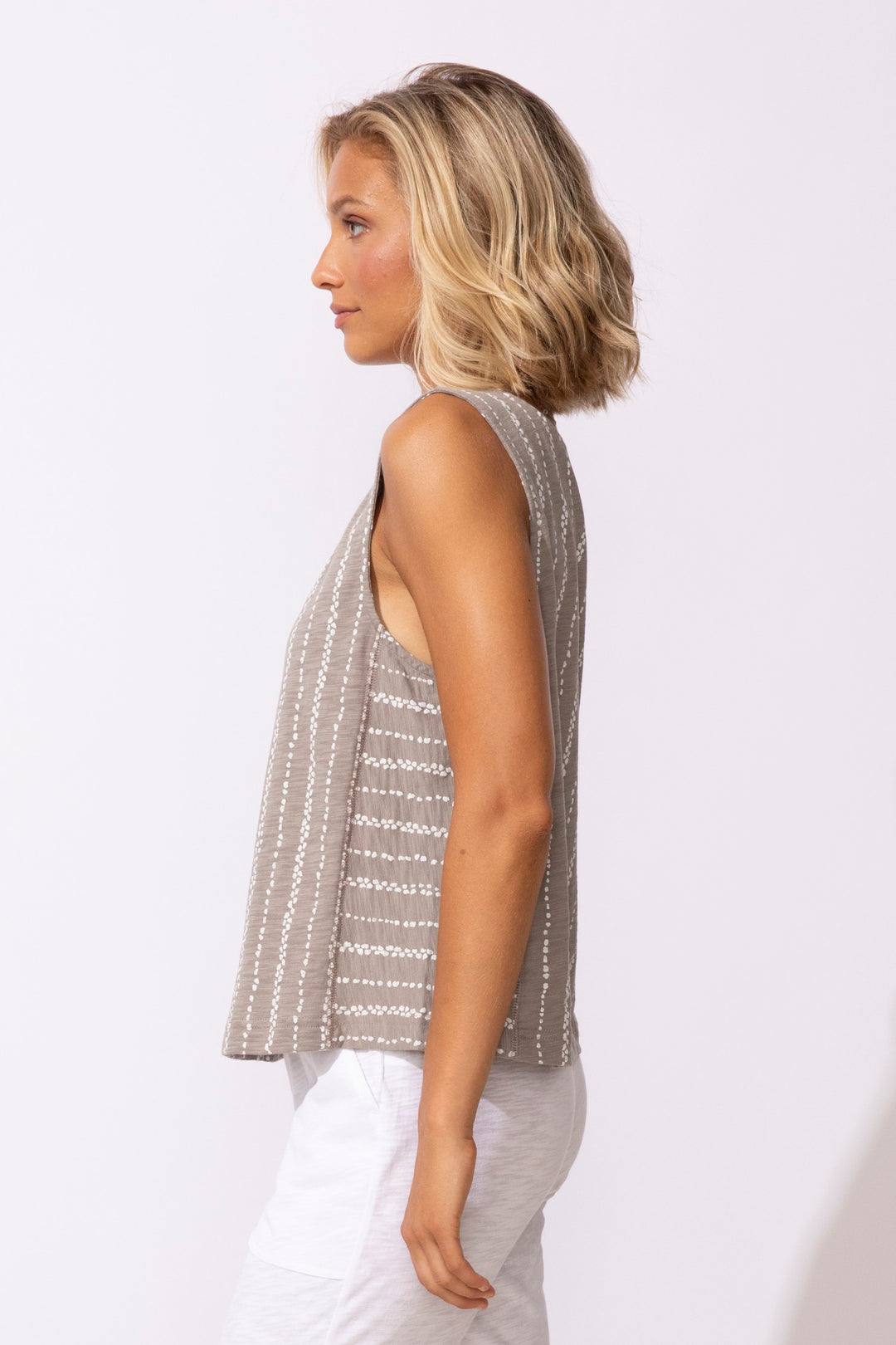 Fog Harborside Stripe Sleeveless Top