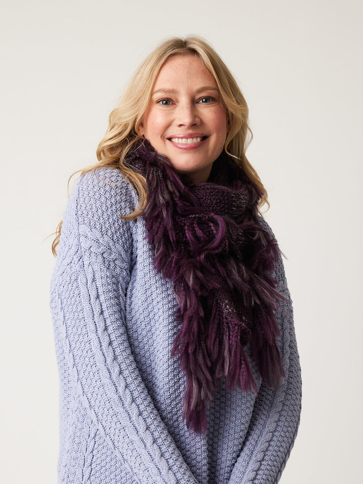 Fringed Knit Scarf