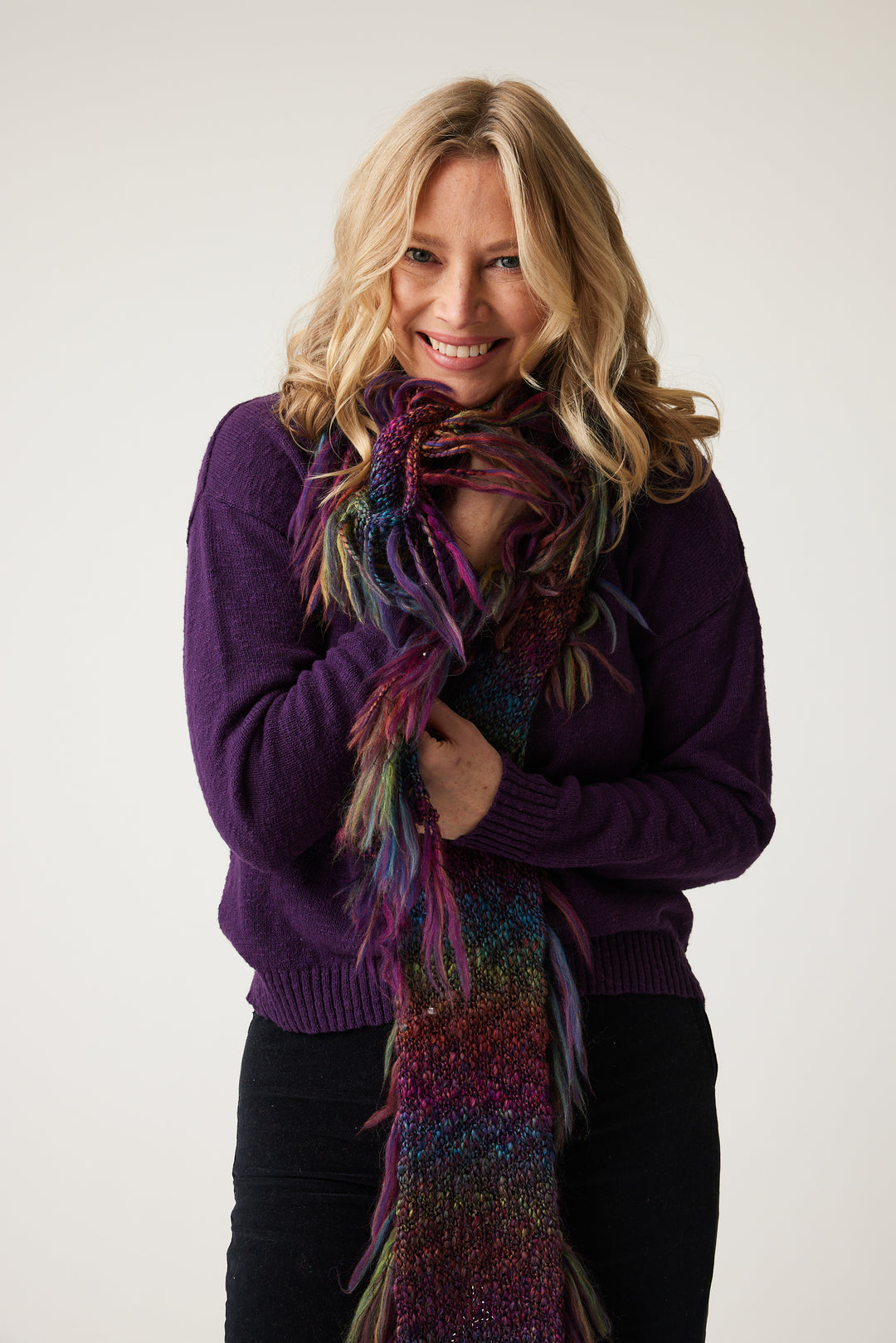 Fringed Knit Scarf