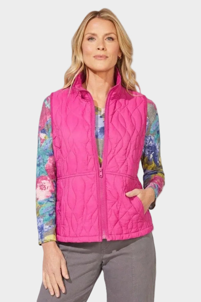 Fuchsia Wave Quilt Summit Vest