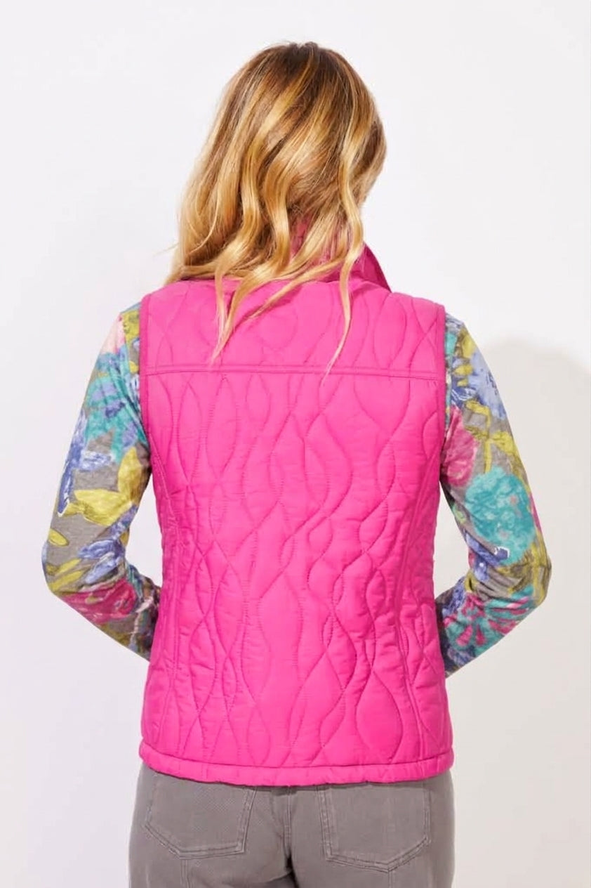 Fuchsia Wave Quilt Summit Vest