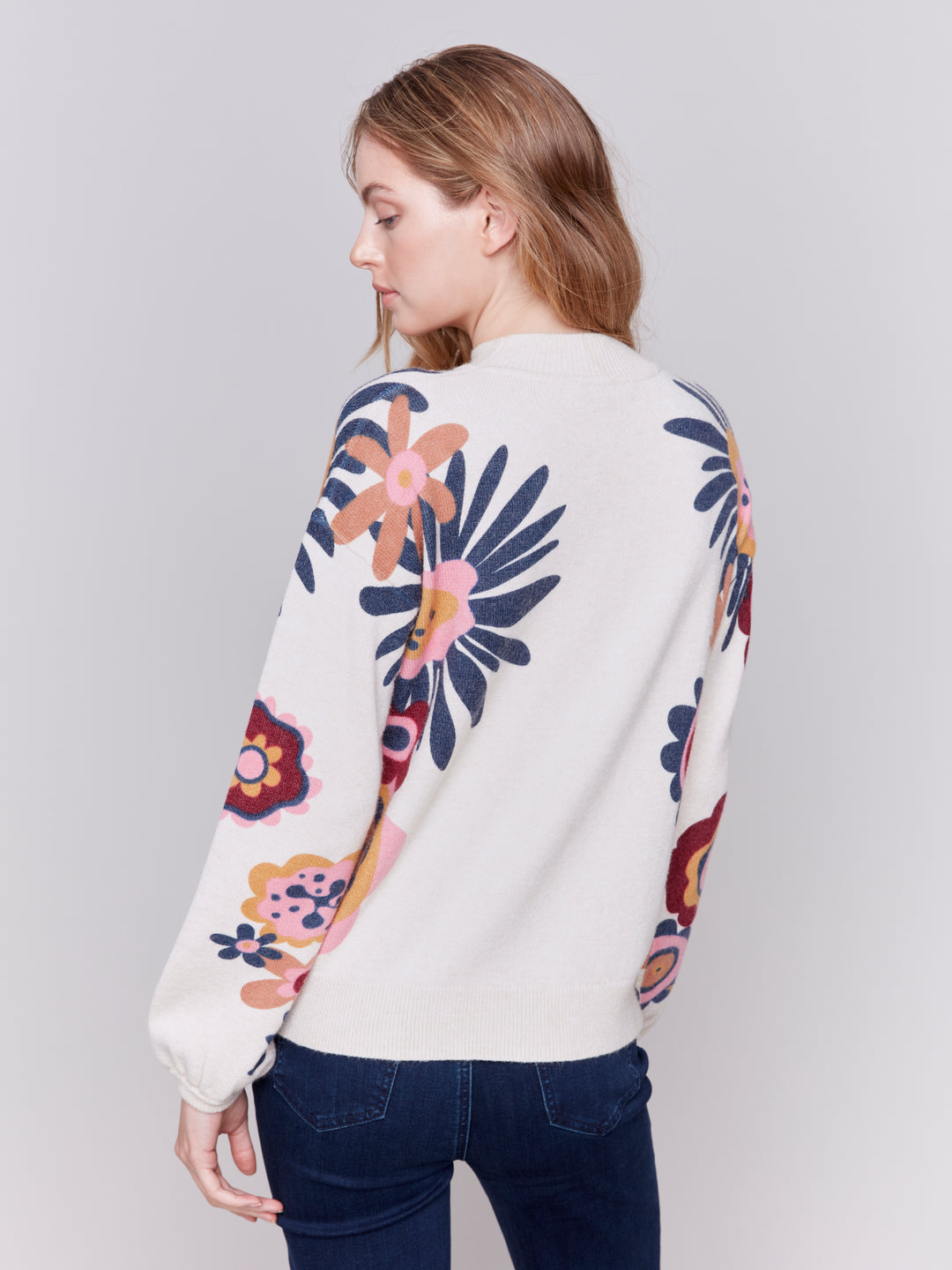 Funky Floral Printed Sweater