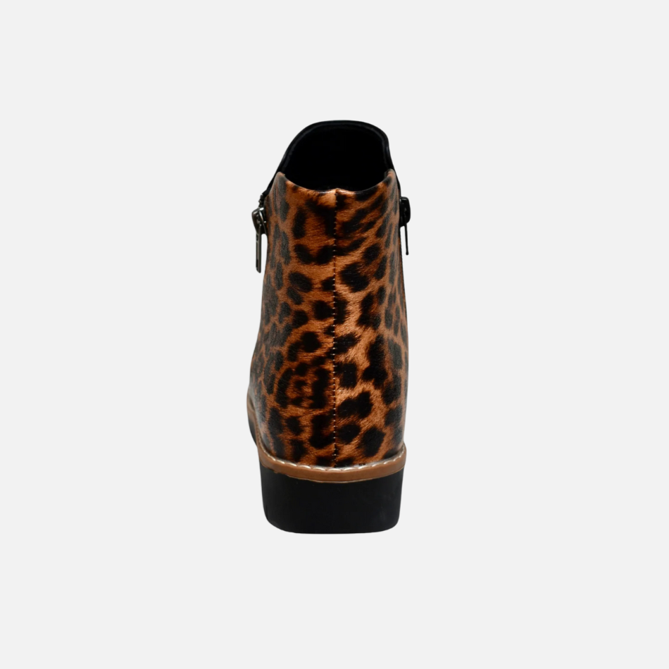 Gabby Leopard Side Zip Boot