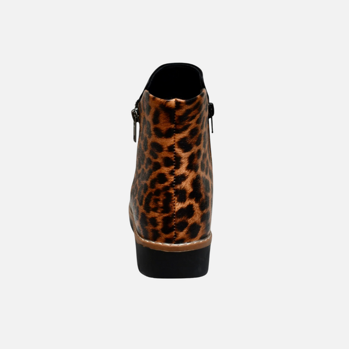 Gabby Leopard Side Zip Boot