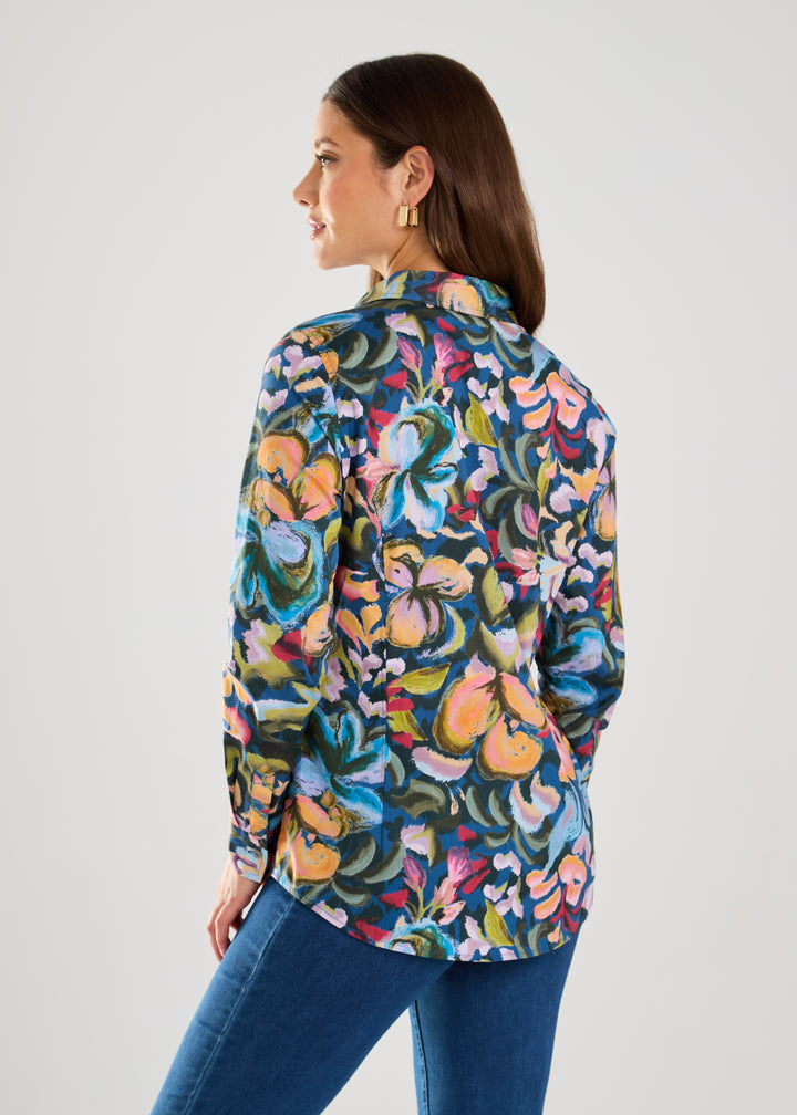 Garden Camouflage Print Long Sleeve Shirt