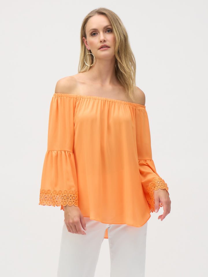 Georgette Off Shoulder Flared Top
