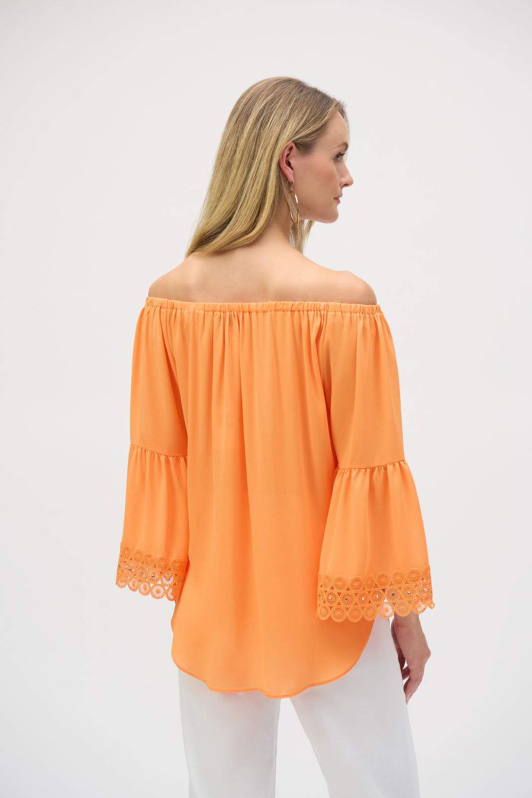 Georgette Off Shoulder Flared Top
