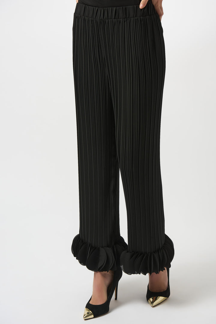 Georgette Wide Leg Pleated Pants