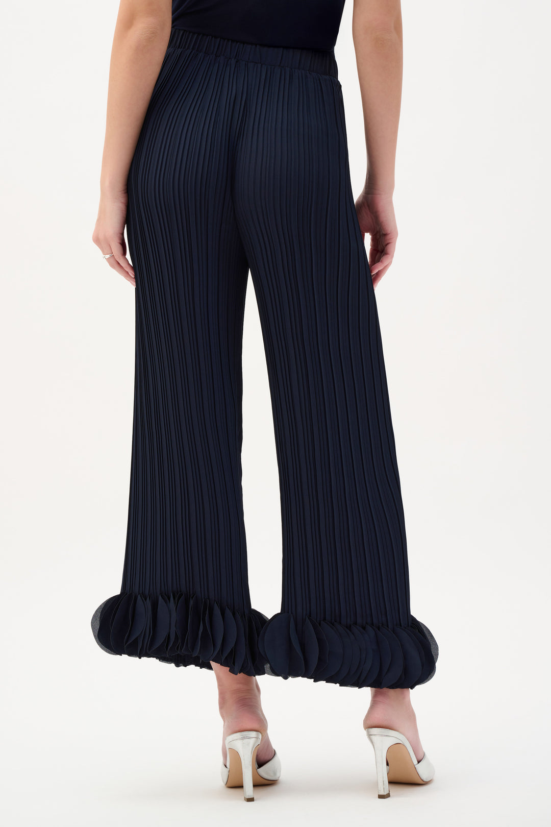 Georgette Wide Leg Pleated Pants