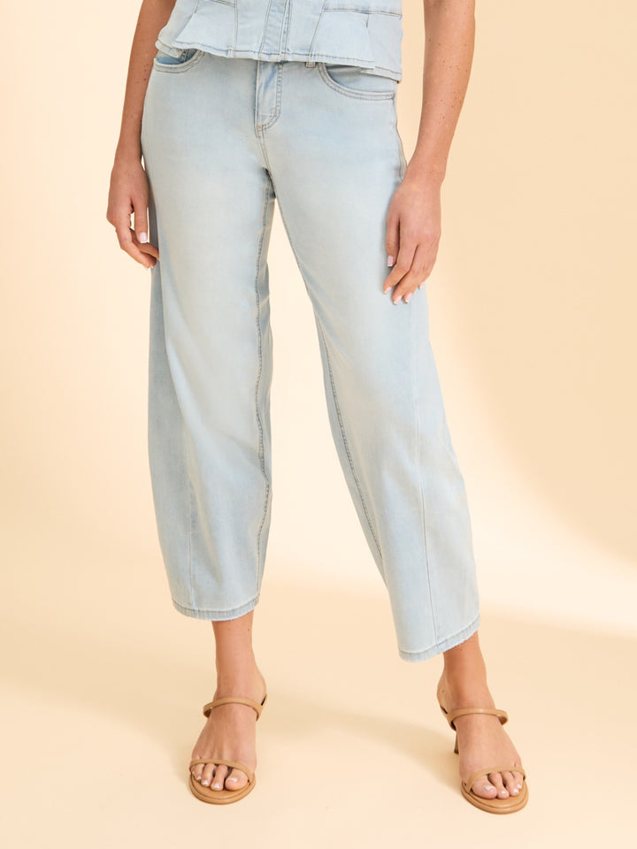 Girlfriend Barrel Ankle Jean