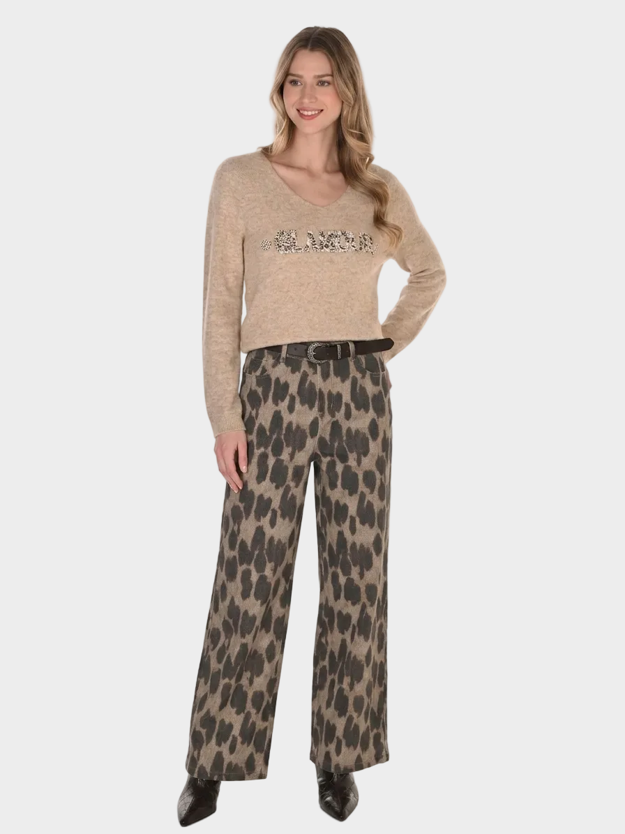 Glamour Leopard Knit Sweater